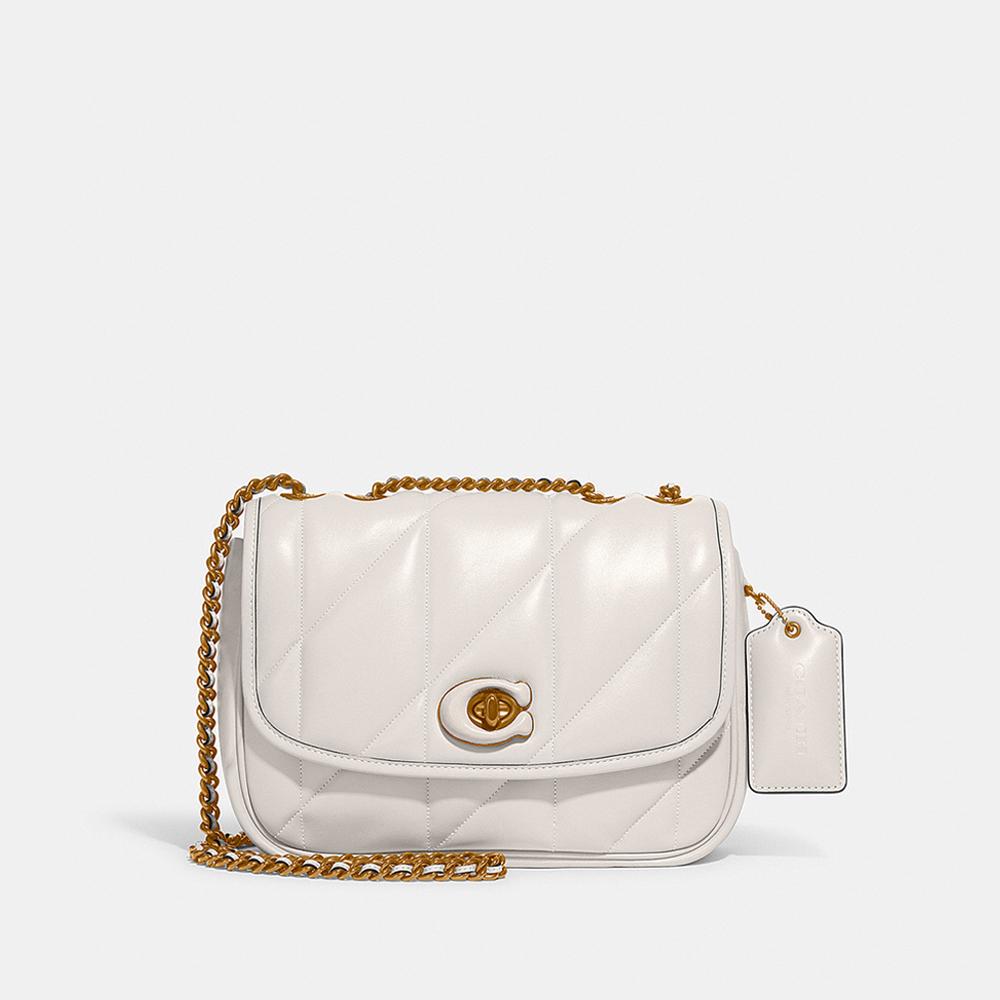 COACH Pillow Madison Shoulder Bag With Quilting White 