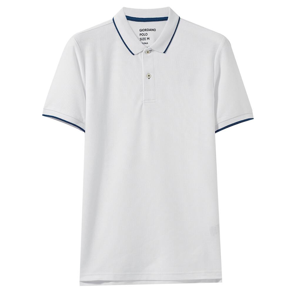 เสื้อโปโล Men's Contrast Tipping Polo สีขาว