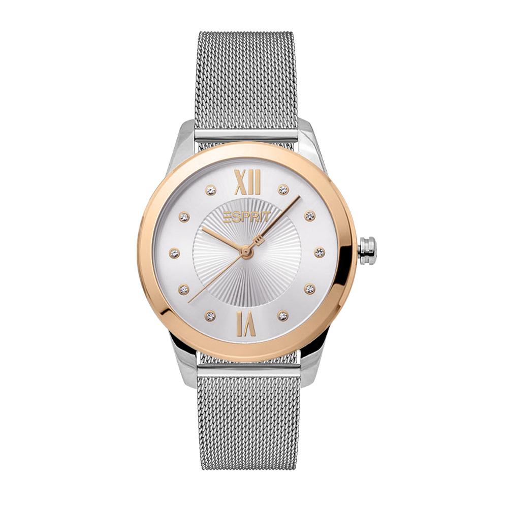 นาฬิกาข้อมือผู้หญิง สีโรสโกลด์และเงิน รุ่น ES1L276M1145 สายสเตนเลสสตีล