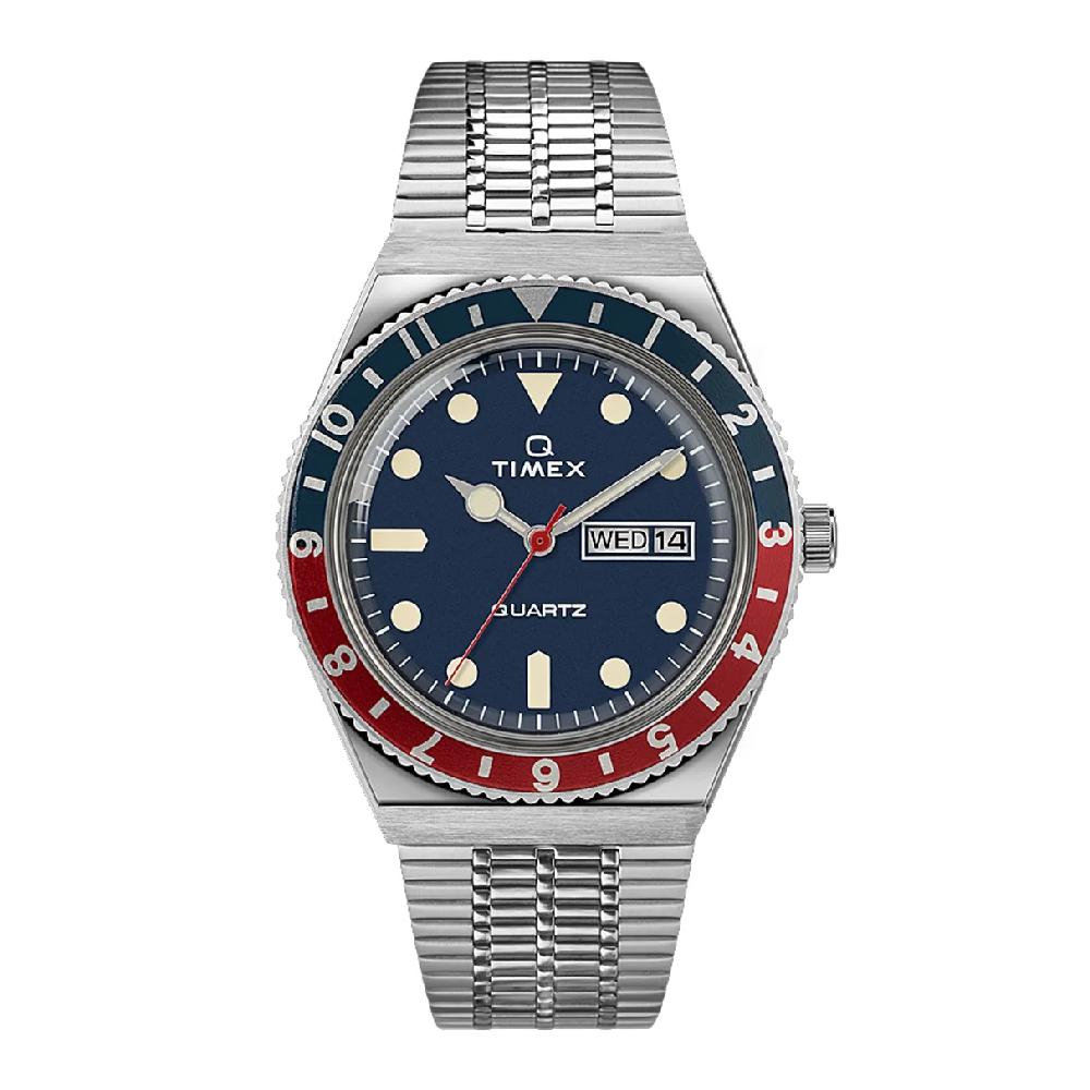 TM-TW2T80700 Q Timex Reissue นาฬิกาข้อมือผู้ชาย สีเงิน