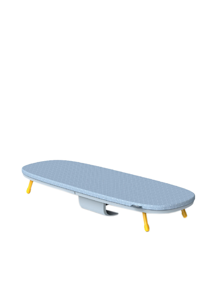 โต๊ะรองรีดผ้าแบบพับได้ สำหรับวางบนโต๊ะ สามารถใช้กับเตารีดไอน้ำได้ รุ่น Pocket สีเทา